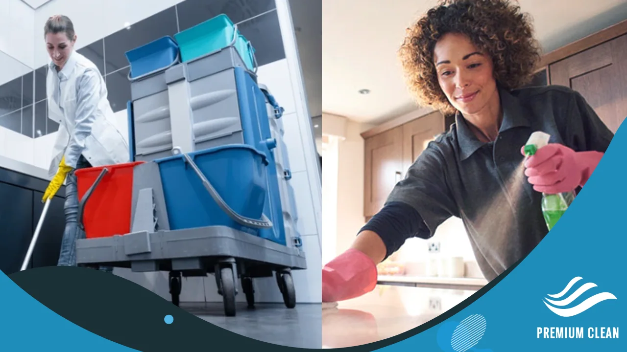 difference commercial residential cleaning services ft